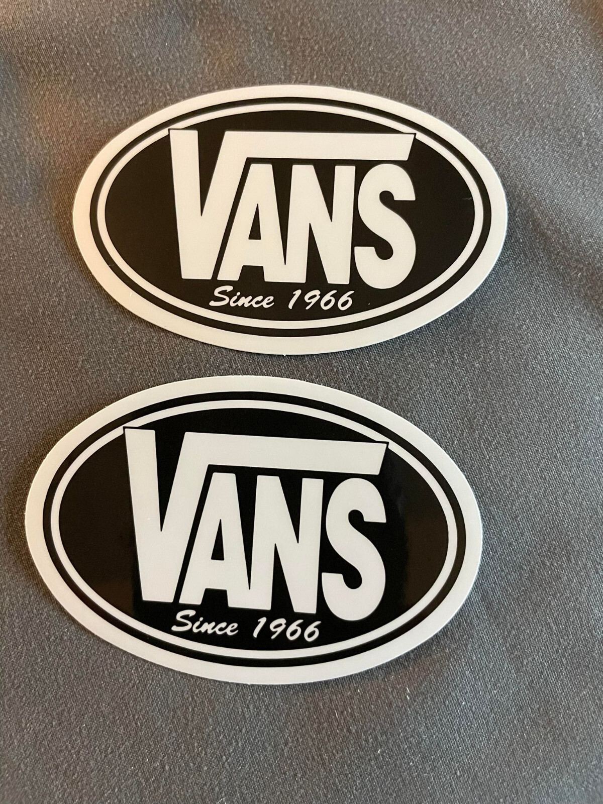 Lot (2) VANS Off the Wall 1 3/4″ x 2 3/4″ STICKERS Black White FAST! FREE SHIP!