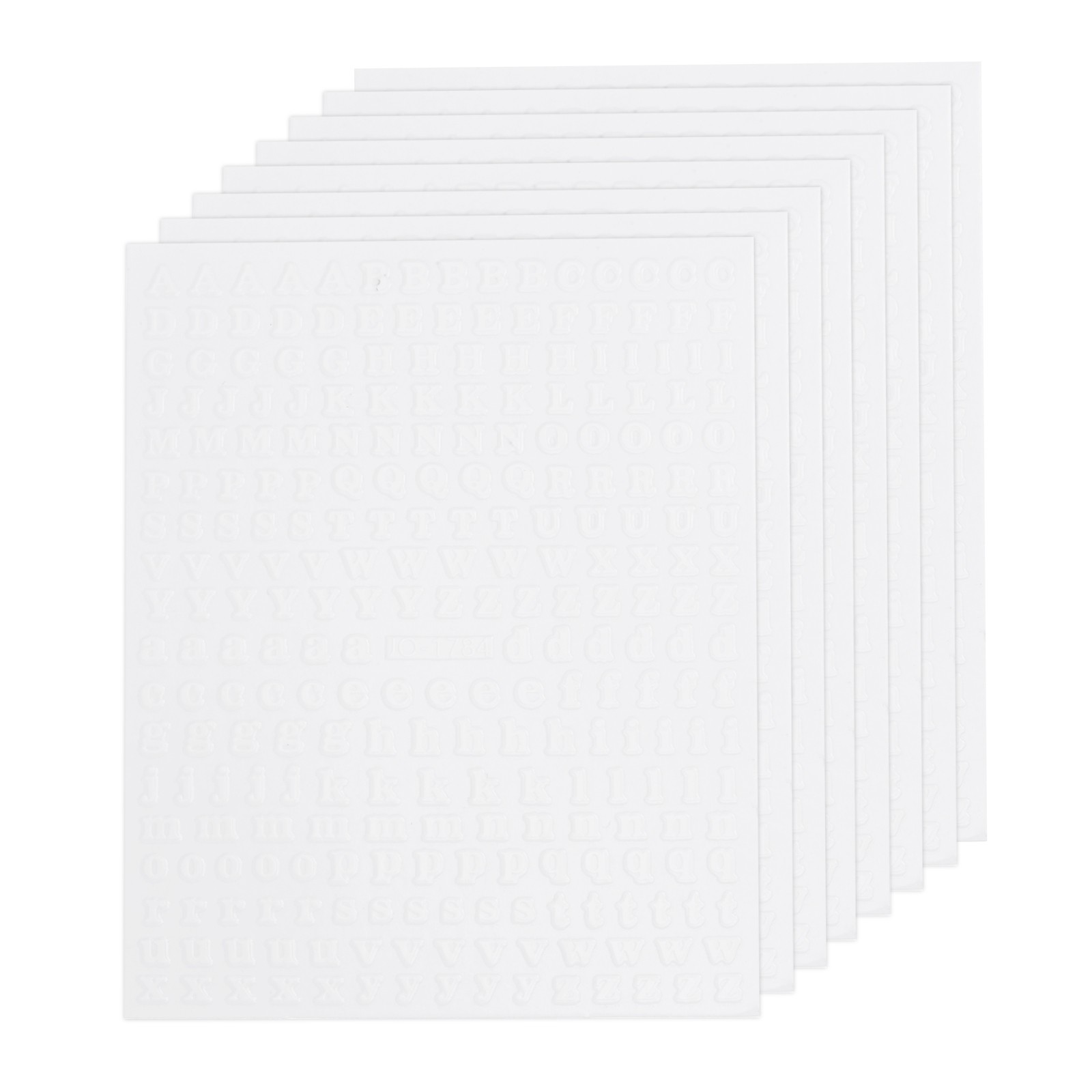 8 Sheets Letter Nail Stickers Self-Adhesive Alphabet Nail Stickers DIY White