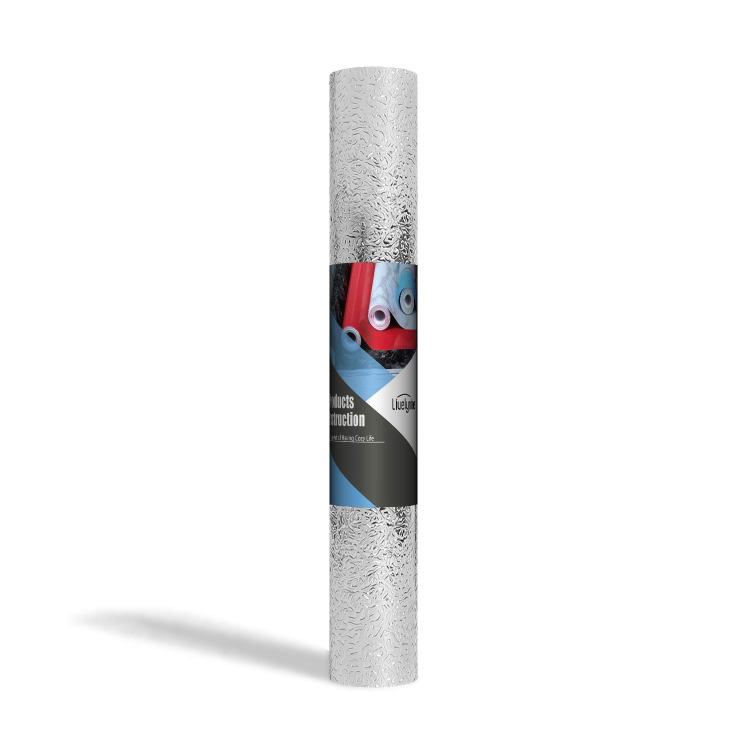 Silver Contact Paper Kitchen Waterproof Peel Stick Wallpaper