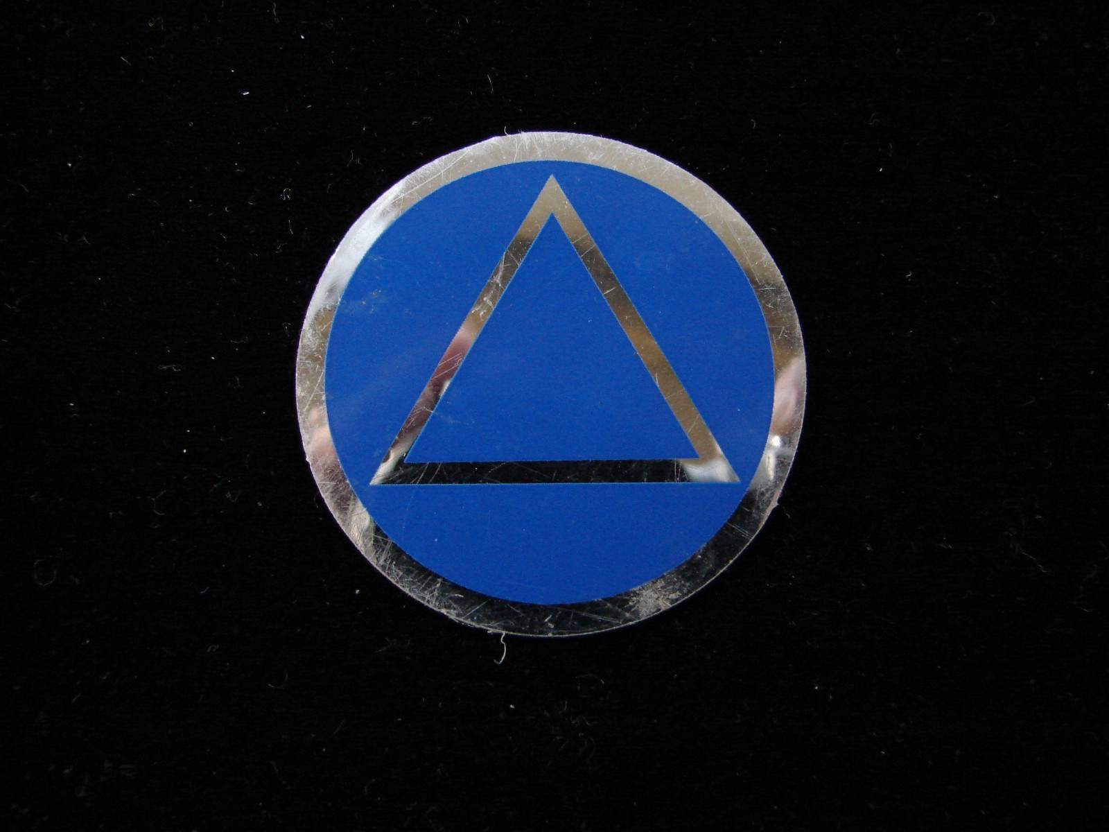 Alcoholics Anonymous AA Symbol Decal 1-1/2″” Round Window or Bumper Sticker