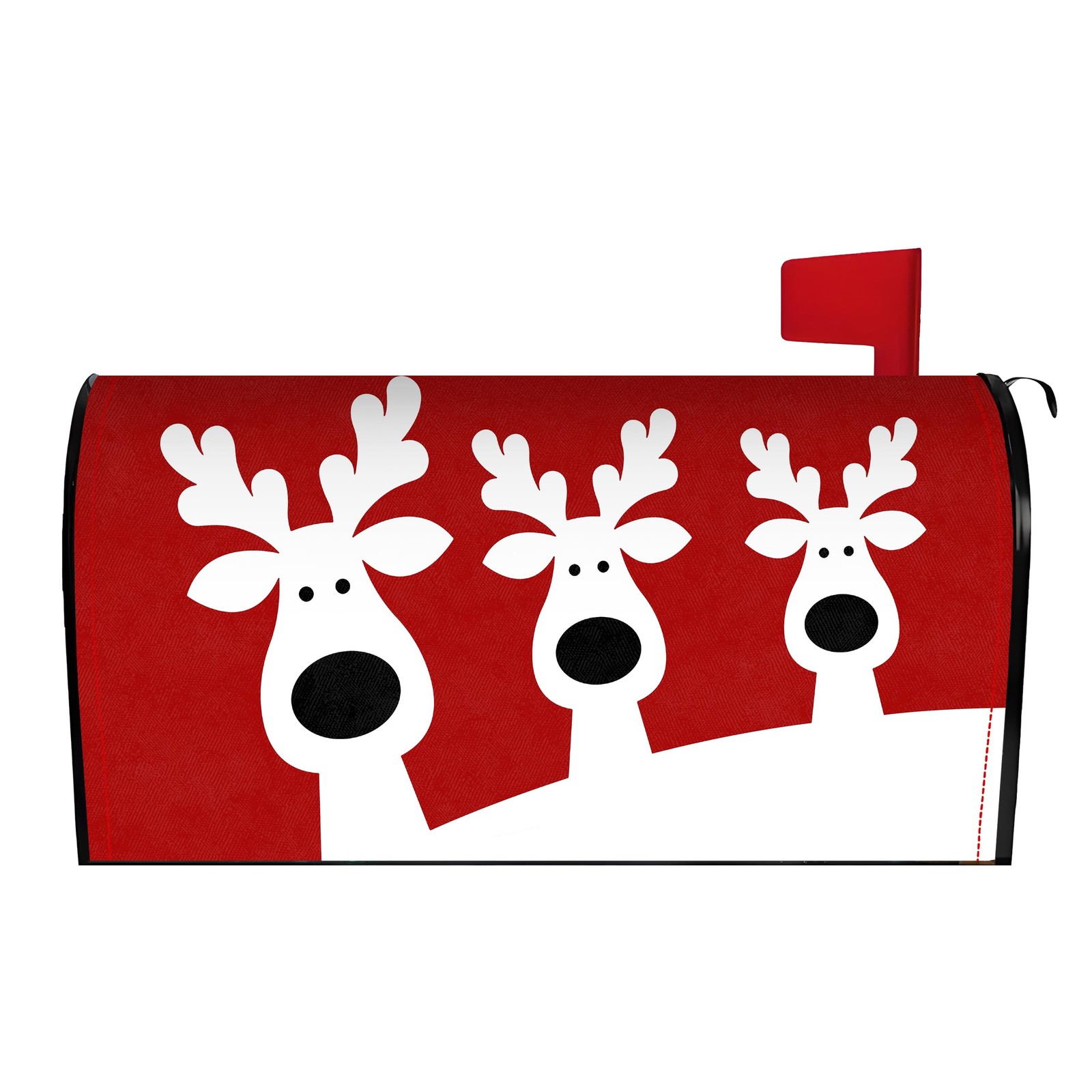 Merry Christmas Elk Mailbox Cover 21×18 inch, Cover-01