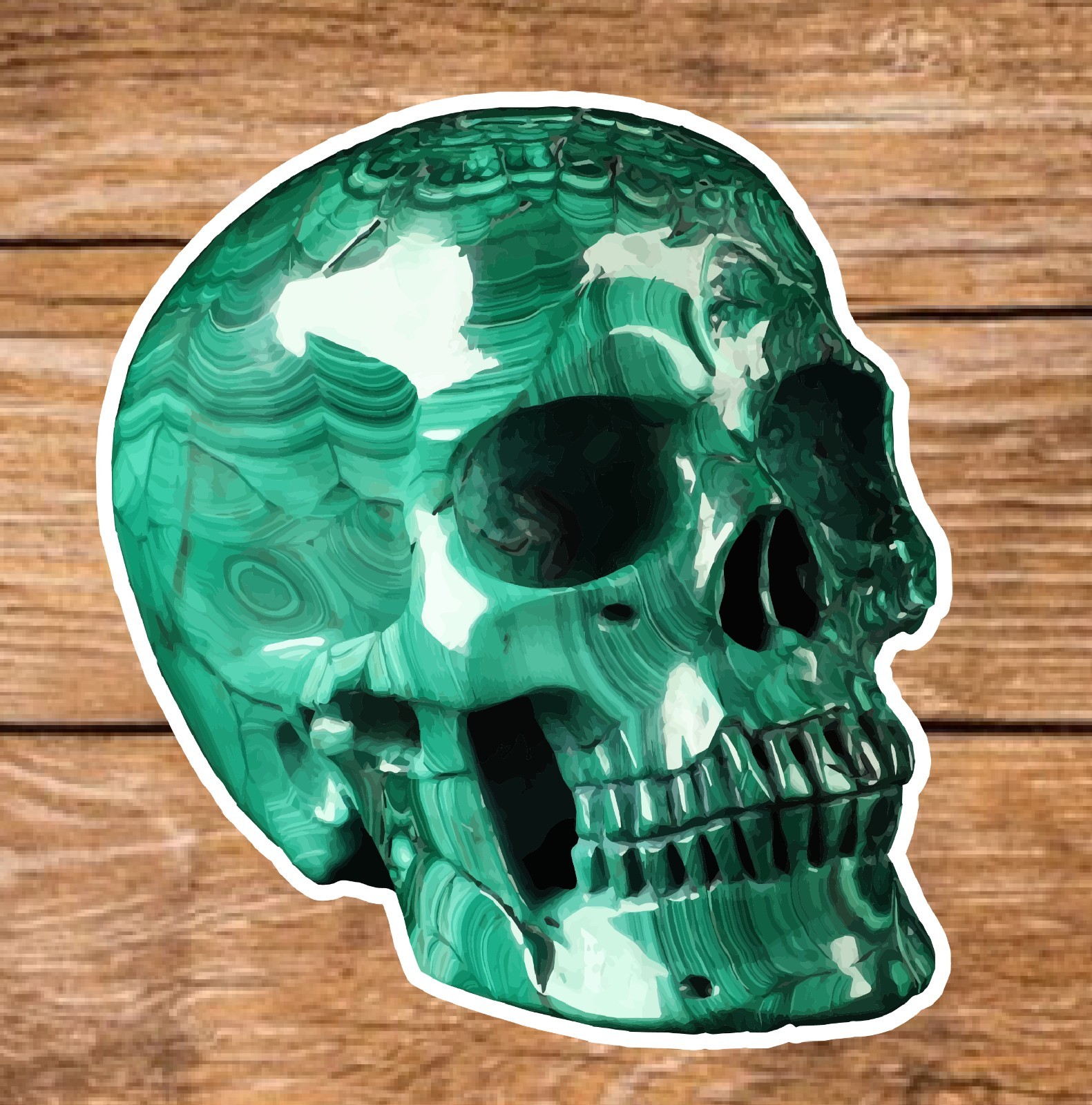 Skulls – 2 Pages (20 Sticker Set) 2in, Waterproof, Glossy Finish Vinyl.