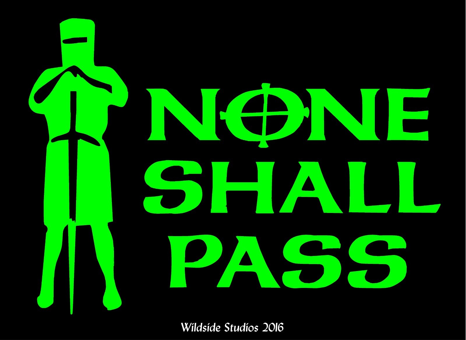 None Shall Pass Decal Monty Python Quote car window funny vinyl sticker