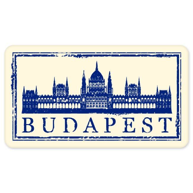Budapest travel car bumper window suitcase sticker 6″ x 3″