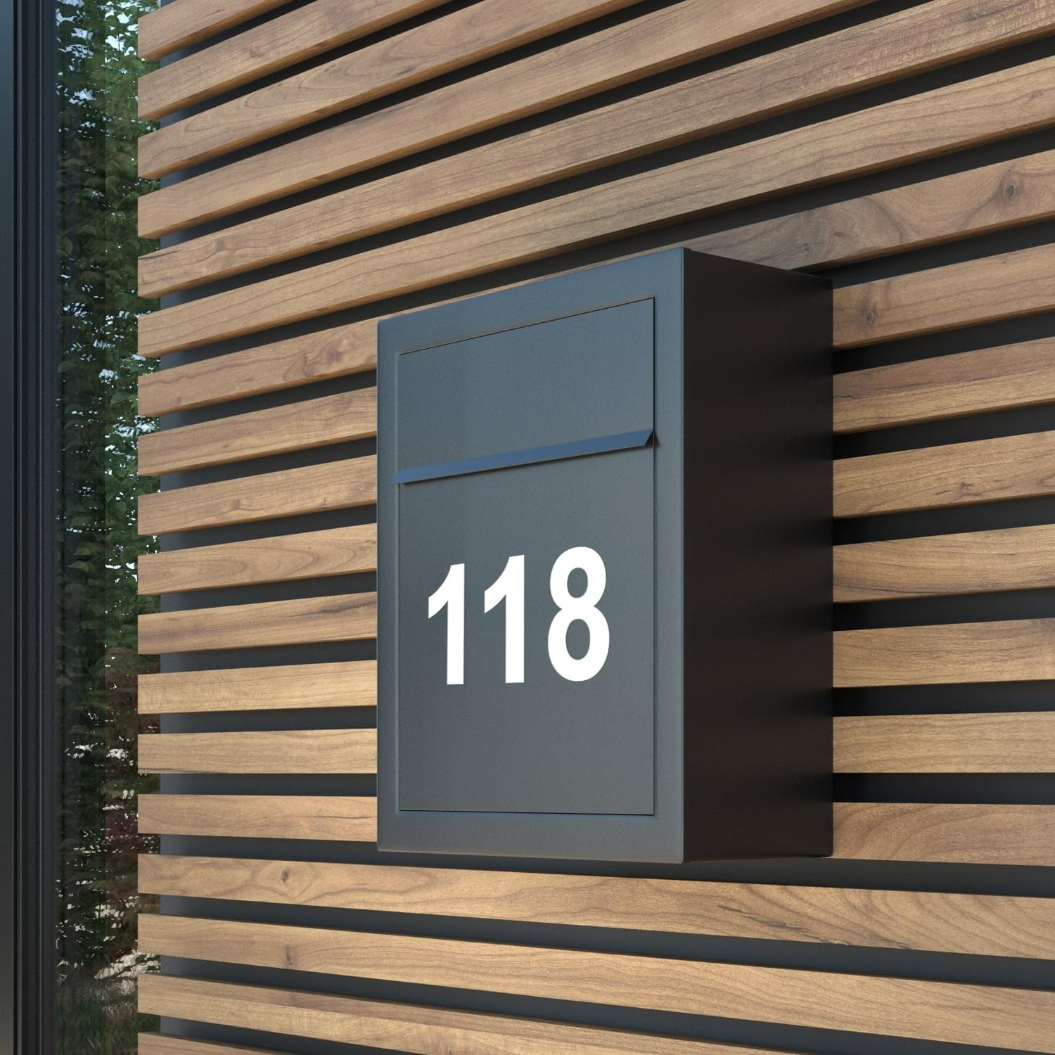 Reflective Mailbox Numbers Sticker Decal Die Cut Classic Style Vinyl Waterpro…