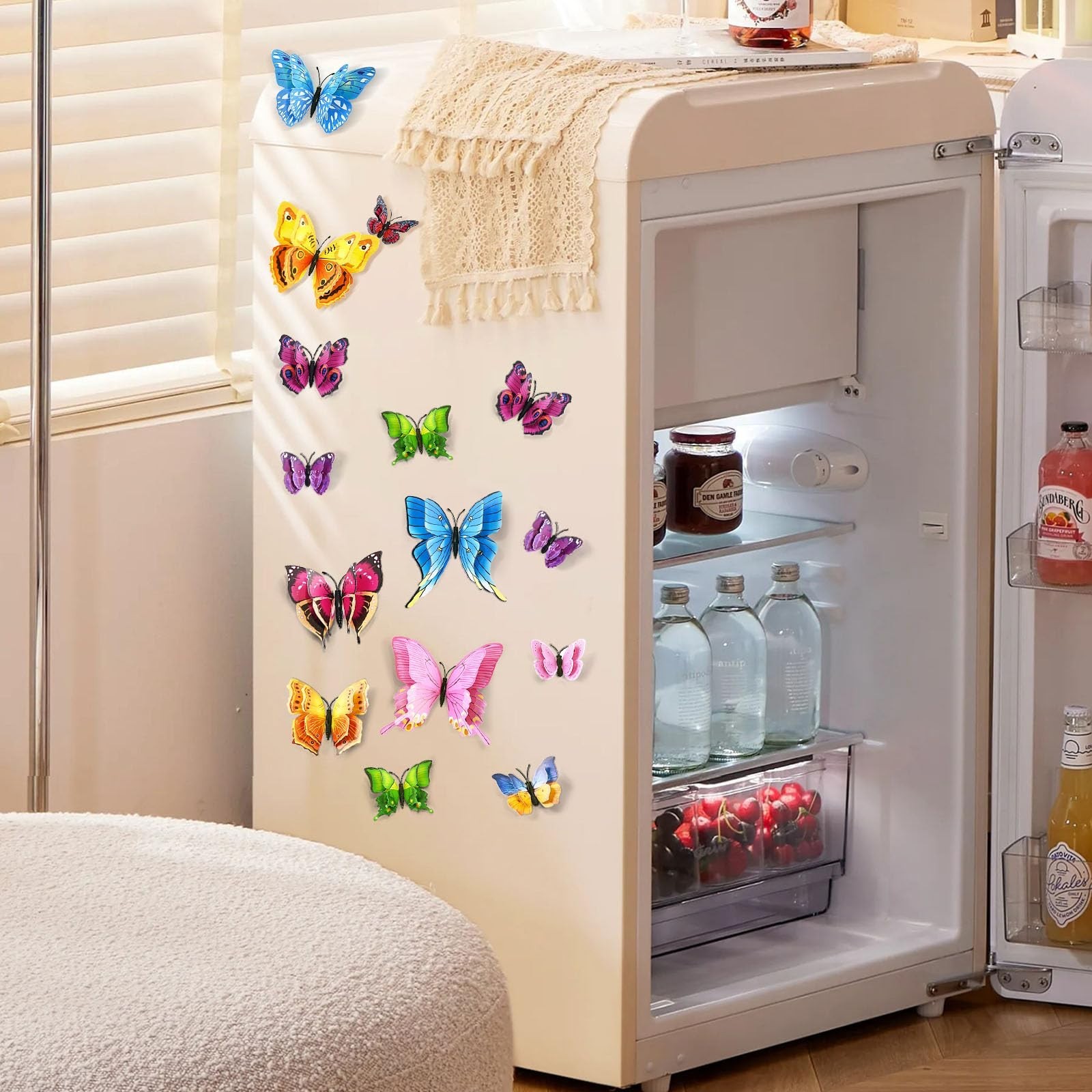3D Butterfly Wall Decor – 24 Pcs Double Layer Colorful Decorations for Parties,