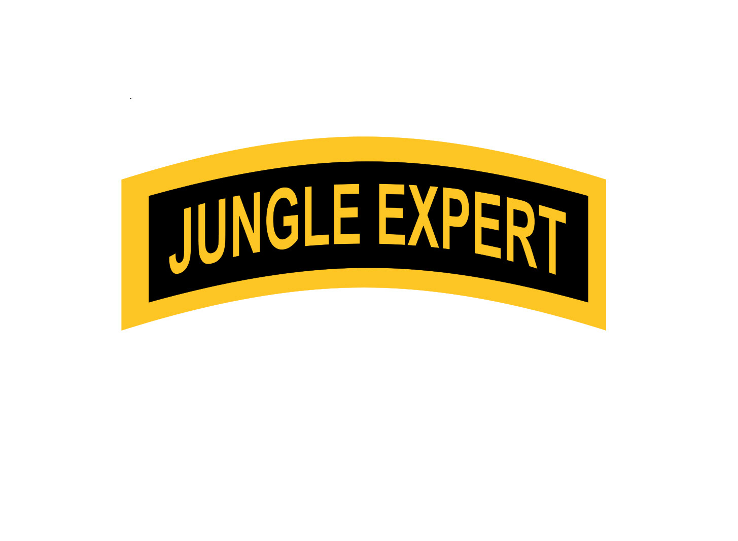 U.S. Army JUNGLE EXPERT Tab Car Vinyl Window Decal/Sticker