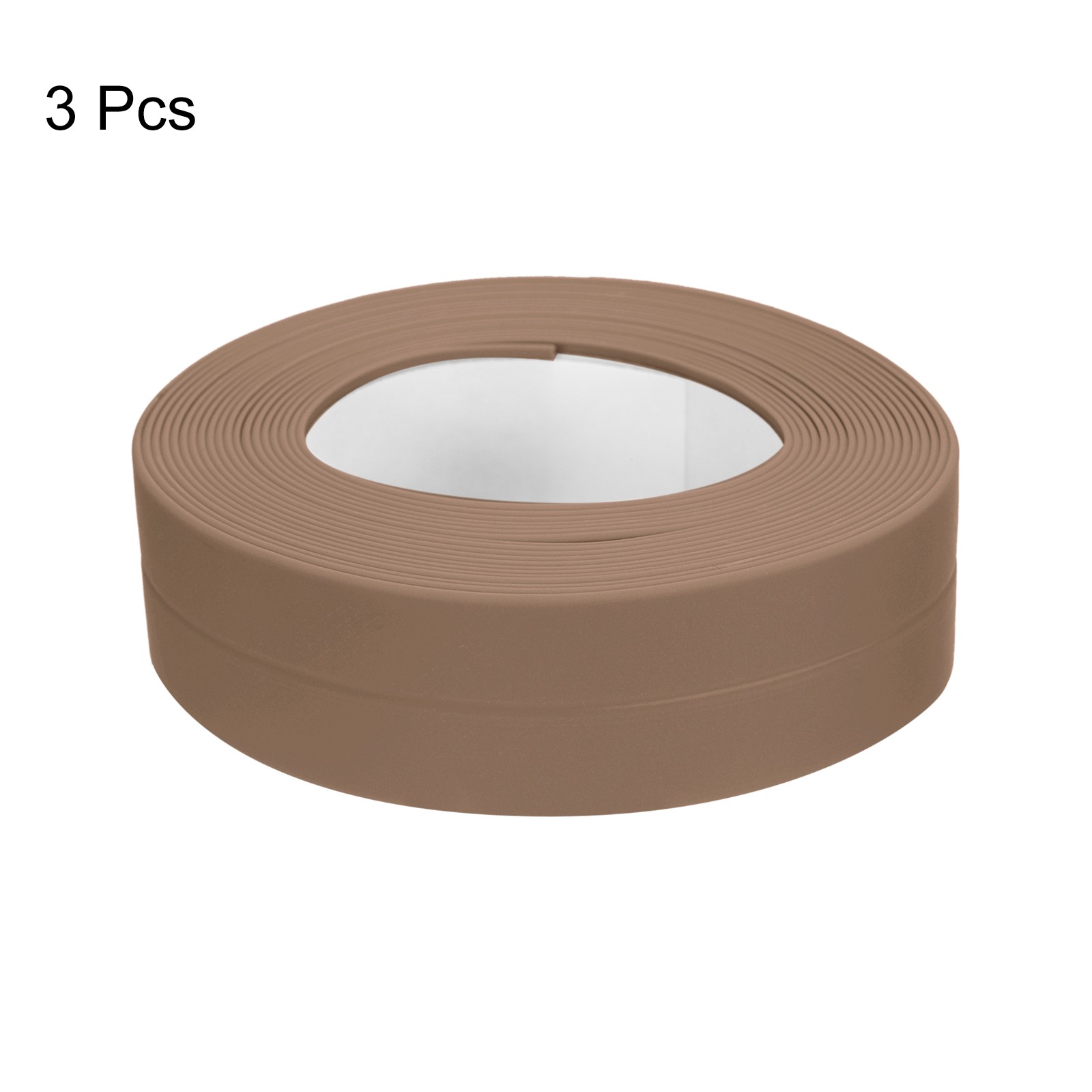 3 Rolls Brown Caulk Strip Waterproof, 0.87″ x 10.5Ft Bathtub Caulk Sealing Tape