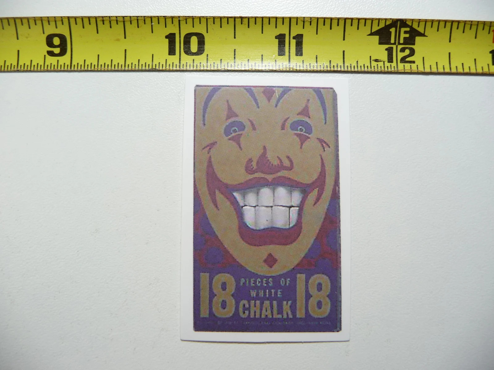 RETRO STYLE CLOWN BOX OF CHALK SMALL STICKER DECAL SCRAPBOOKING FUNNY FUN