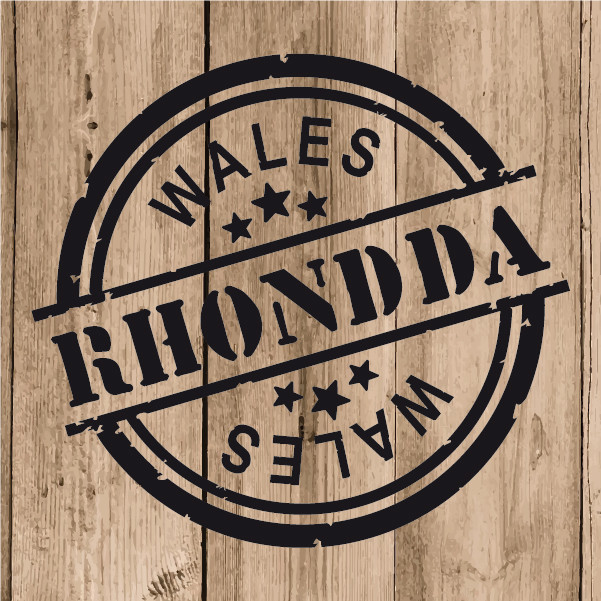 Rhondda Sticker Vinyl 10 cm / 4″ Decal Stamp Rhondda Wales Car Laptop Tablet