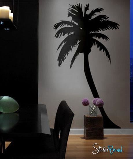 Large Palm Tree Wall Decal Sticker. Nursery Room Tree Wall Sticker. #132