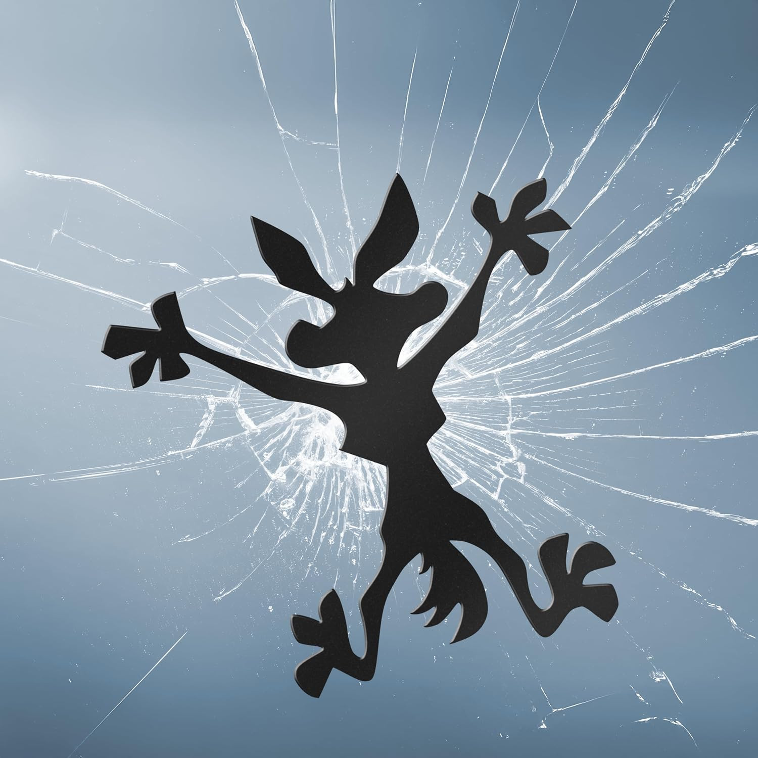 Wile E Coyote Crash Decal Sticker – Funny Vinyl Dent Cover for Cars (Various Siz