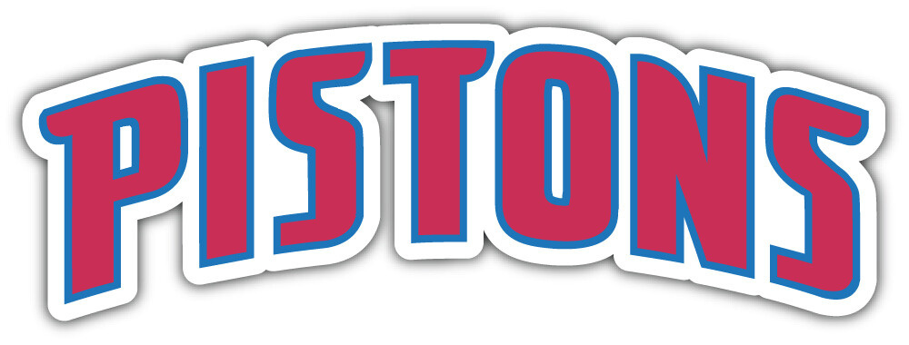 Detroit Pistons NBA Basketball Car Bumper Sticker Decal “SIZES” ID:8