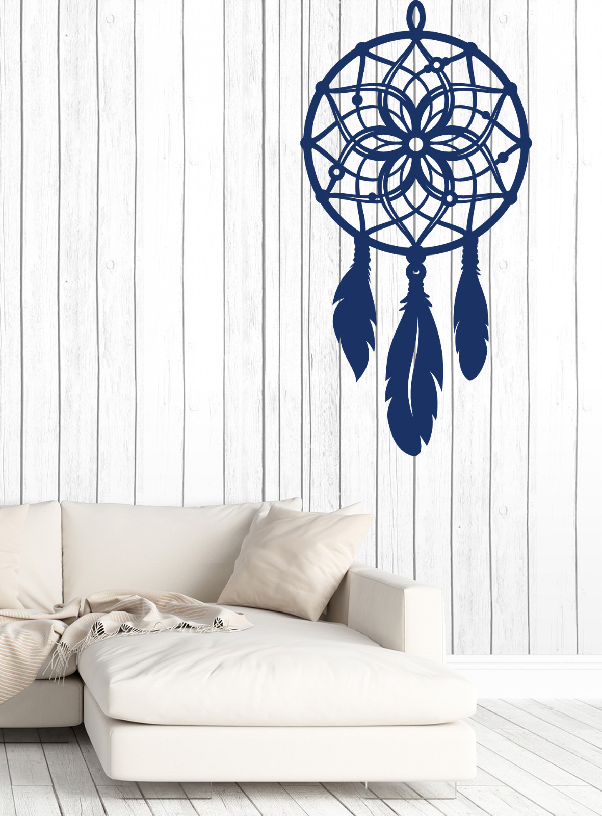 Vinyl Decal Wall Sticker Dreamcatcher Feather Symbol Amulet Bedroom Decor z4660
