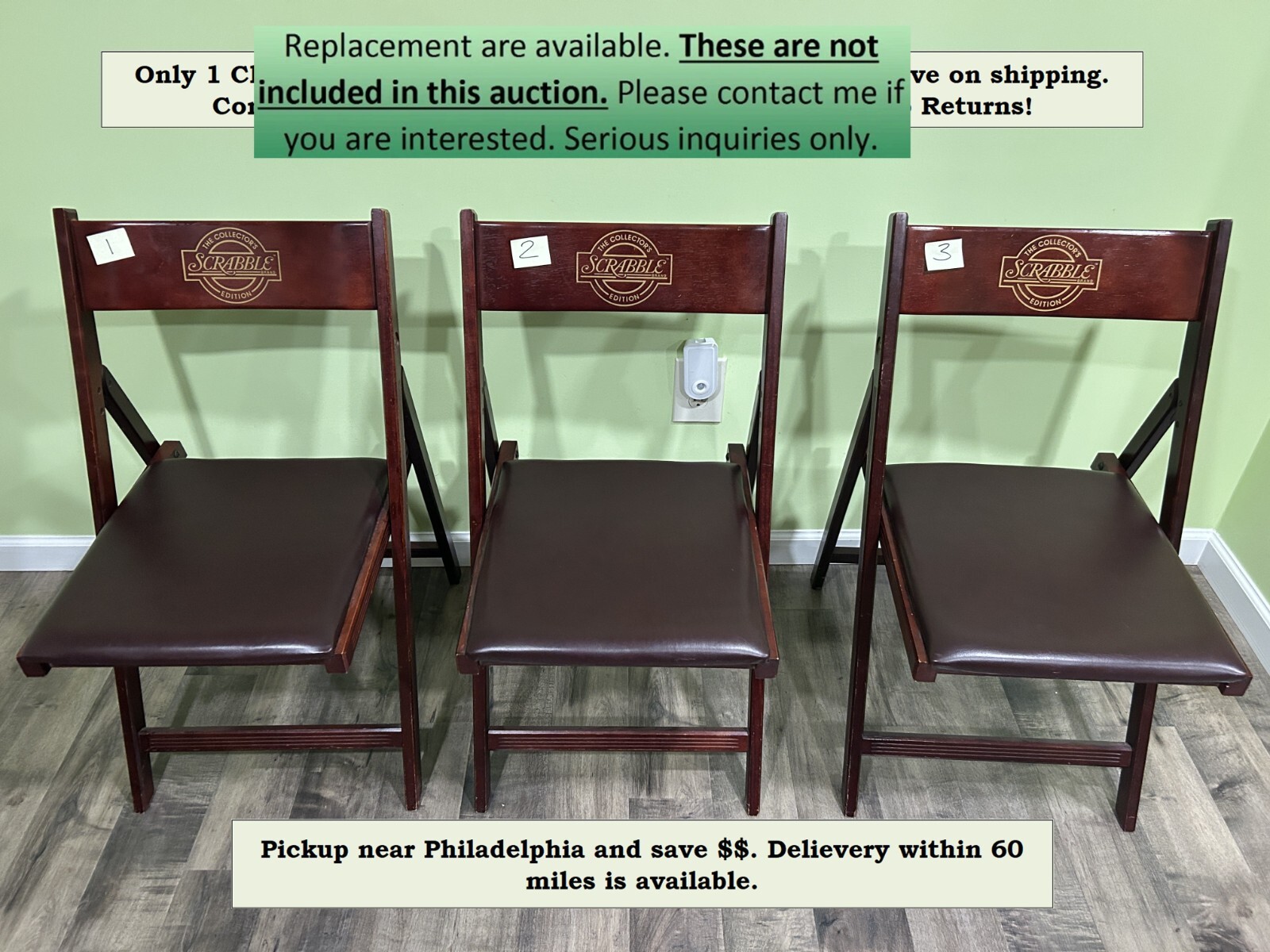 1x Rare Token / Medallion / Coin Replacement Part Franklin Mint Scrabble Chair