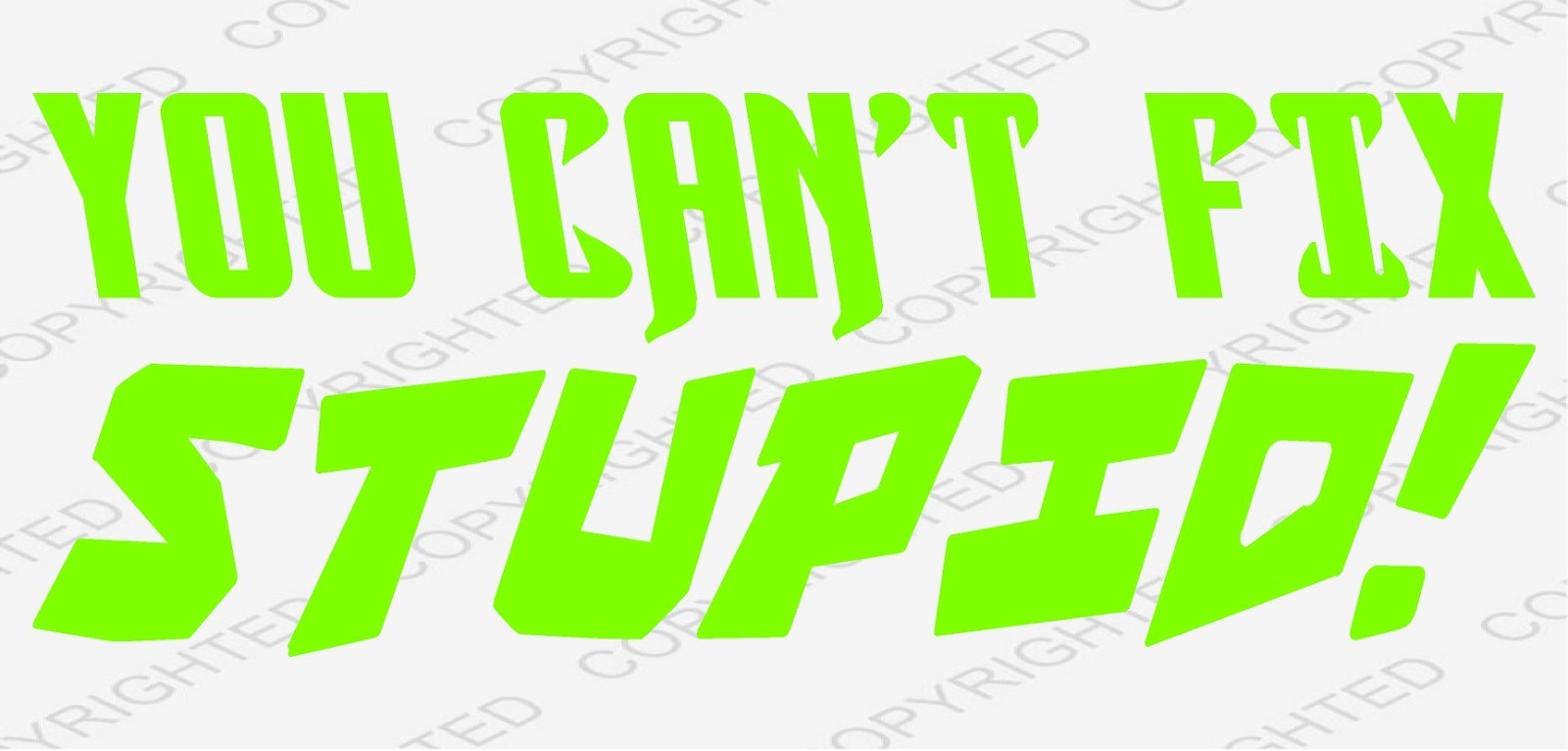 You Can’t Fix Stupid Die Cut Vinyl Decal Funny Car Truck Window Laptop Toolbox