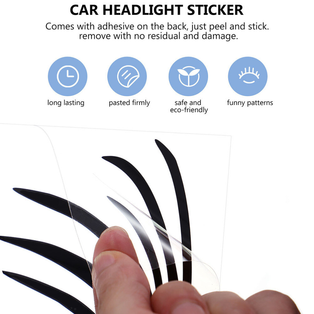 Car Eyelashes for Headlights Universal Golf Cart Sticker Accessories Sticker