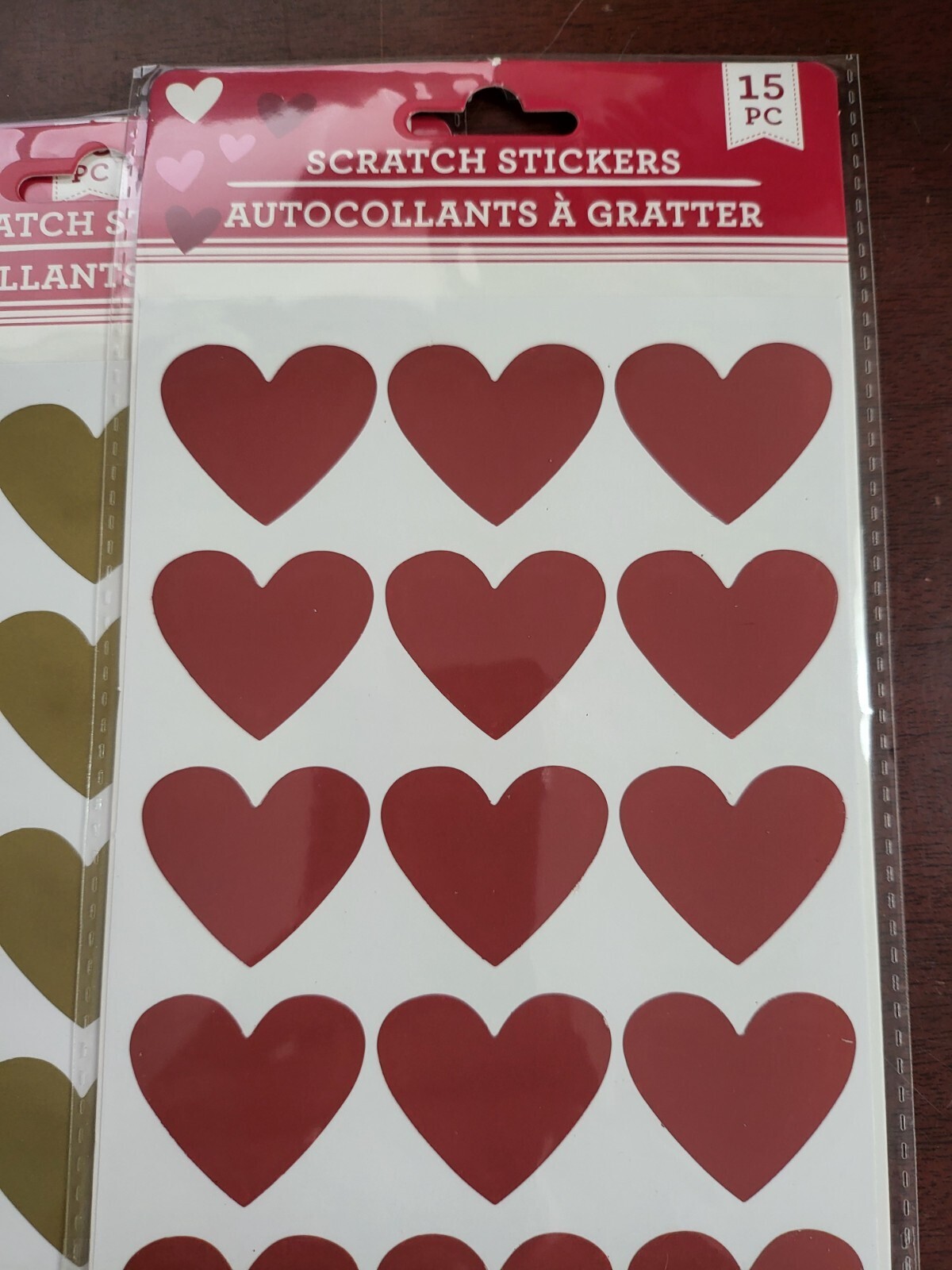 75 Scratch Off Heart Stickers Write your own Message! Red Gold Silver 1.25″ ea