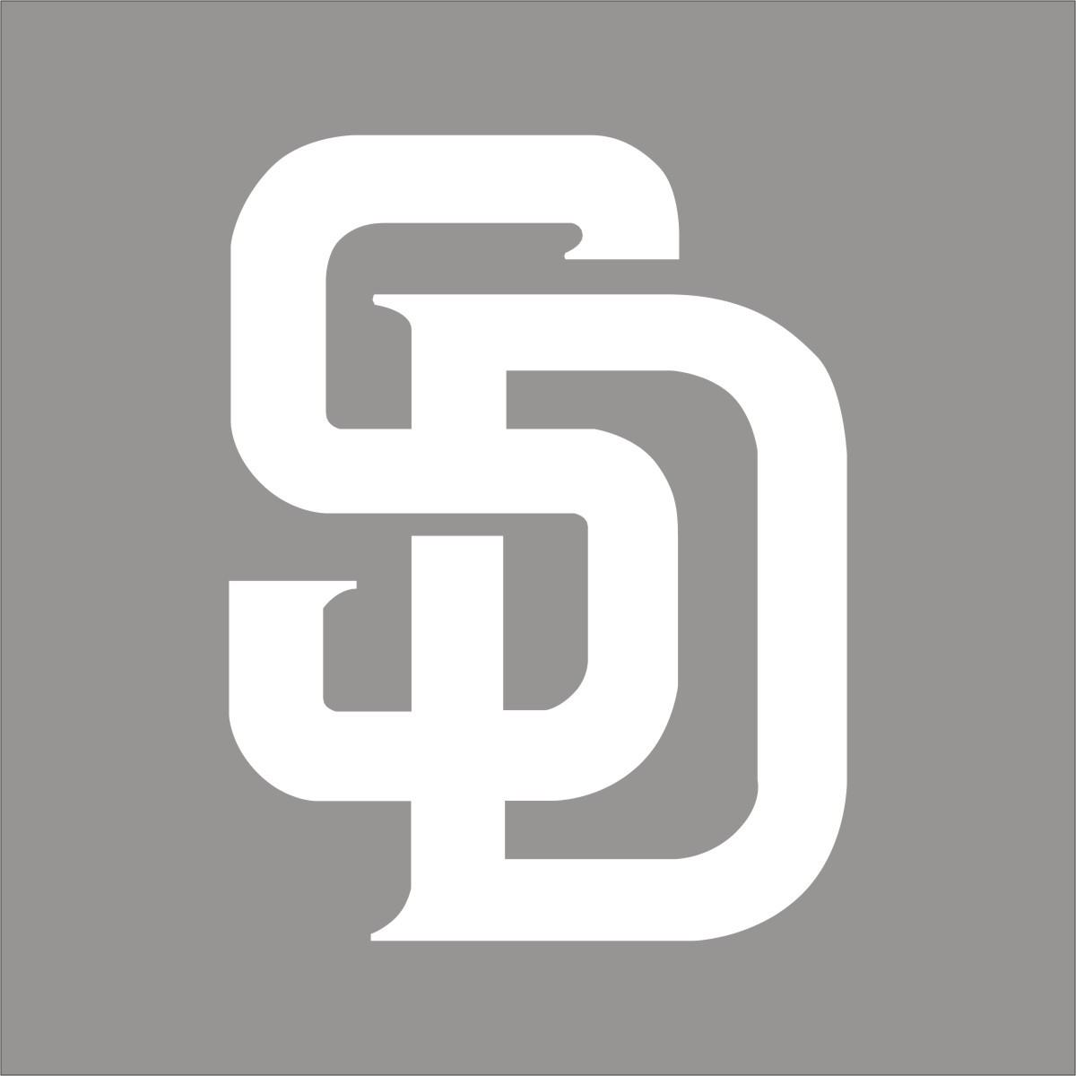 San Diego Padres #3 MLB Team Logo 1 Color Vinyl Decal Sticker Car Window Wall