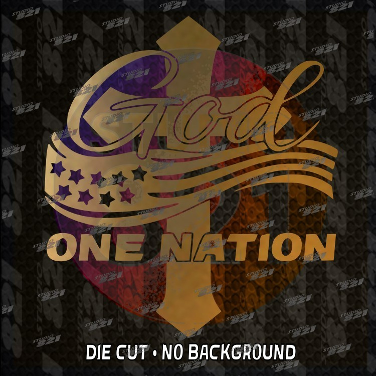 One Nation Under God vinyl decal- USA Rededication 250th Peace sticker decal New