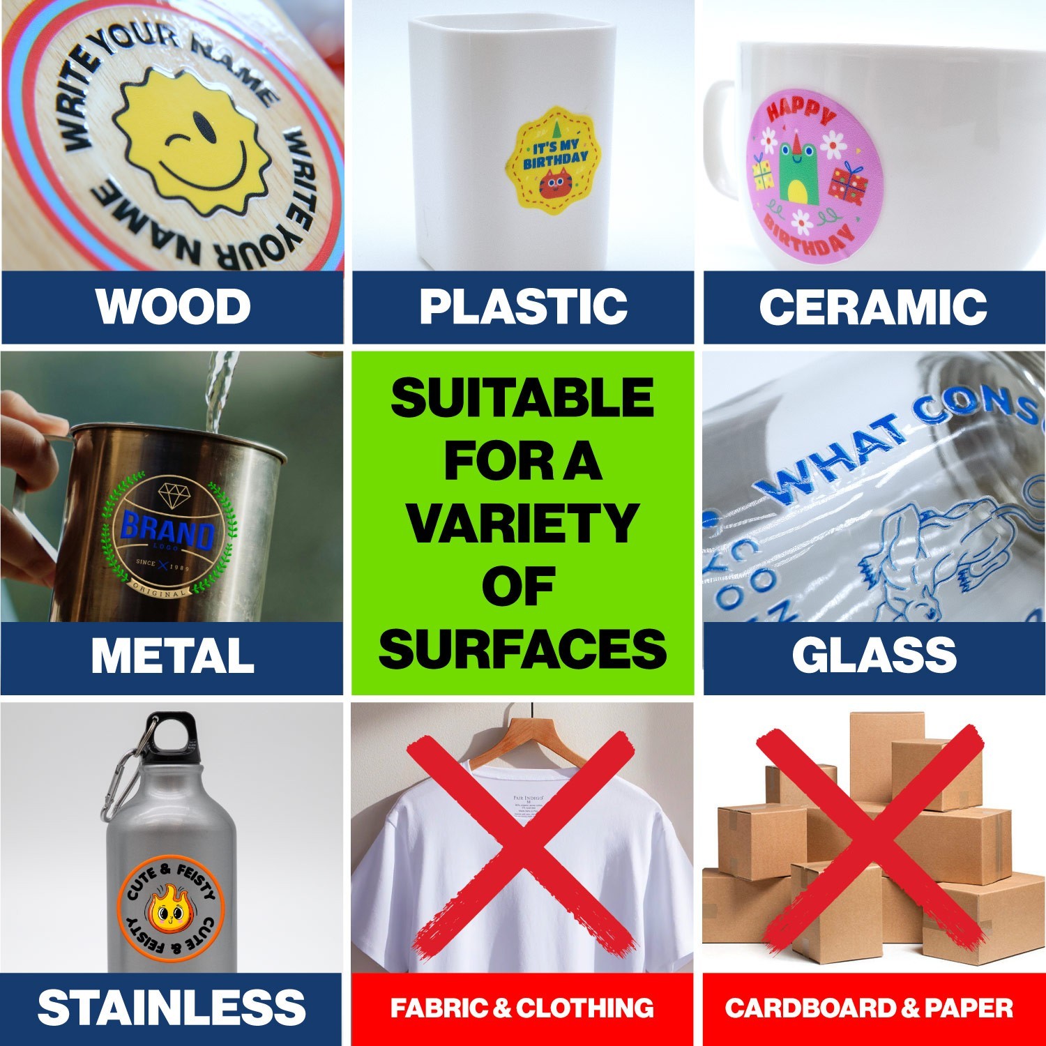 Custom UV DTF Transfer Stickers – Personalized Logo/Text/Image Decals