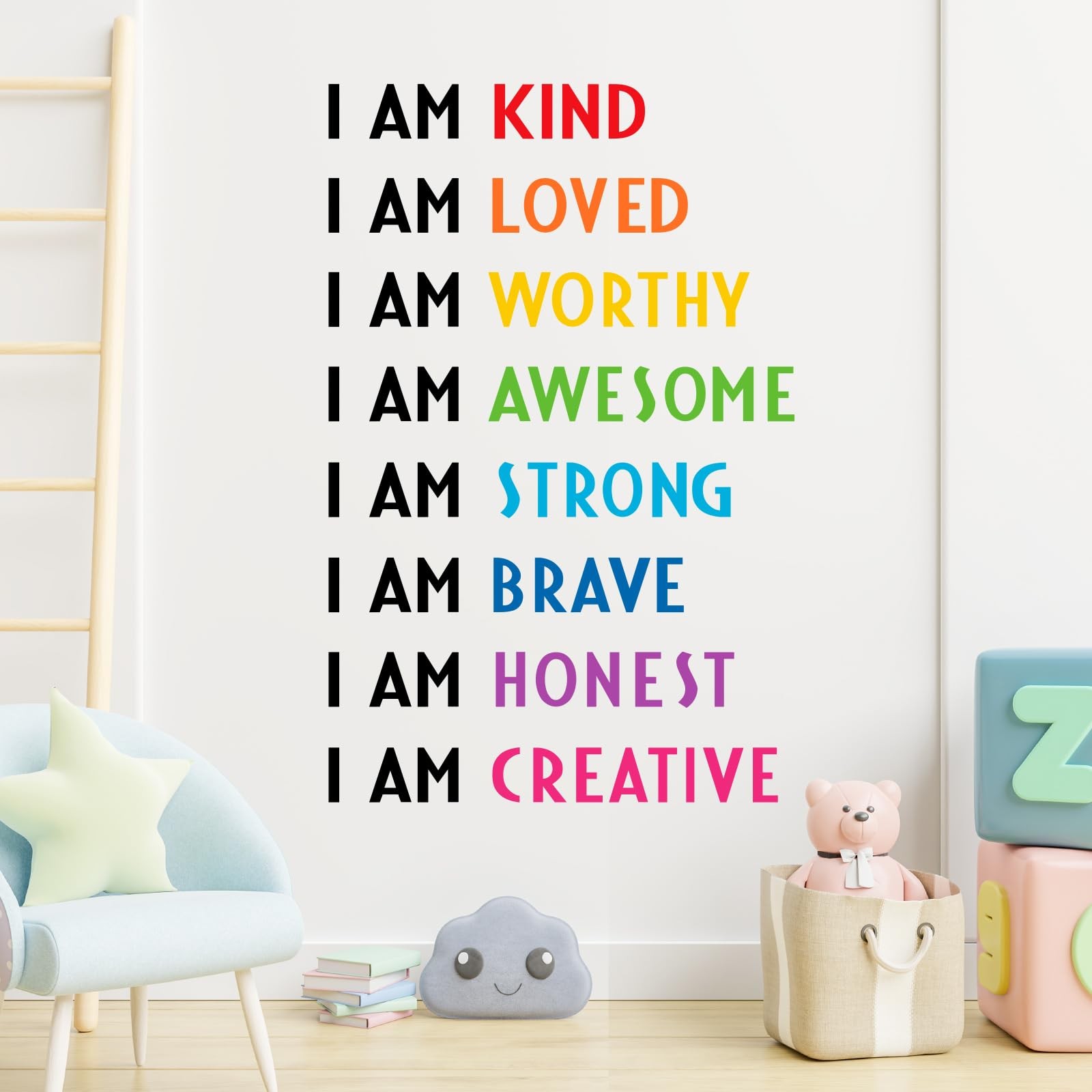 Colorful Inspirational Quote Wall Stickers Motivational Phrase Wall Decals Ro…