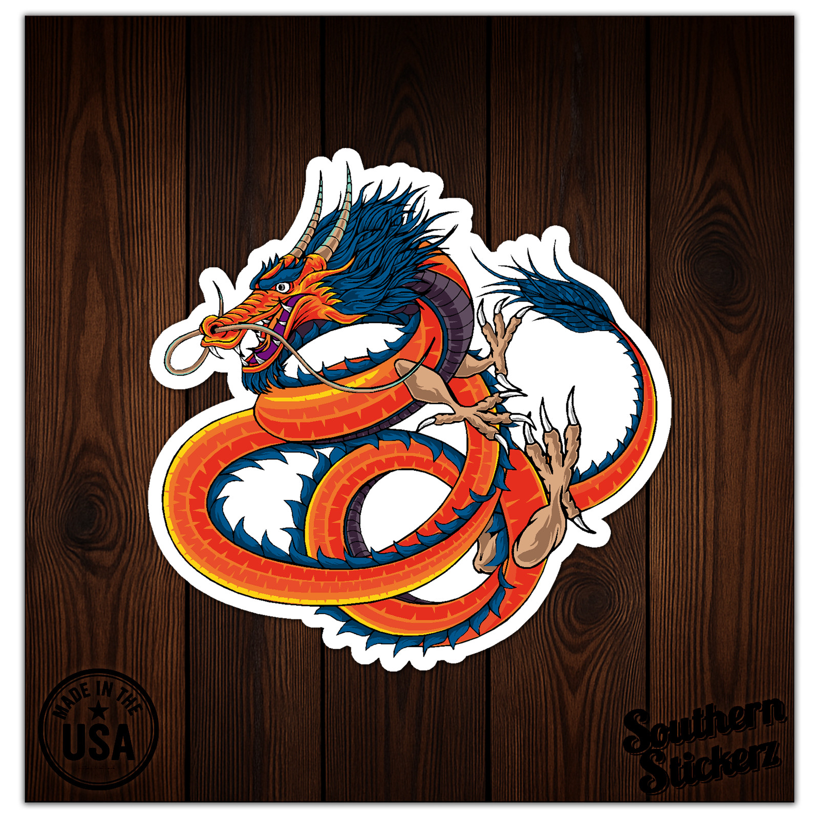 Chinese Asian Dragon – Vinyl Decal Sticker – Car Window Laptop – ebn8203