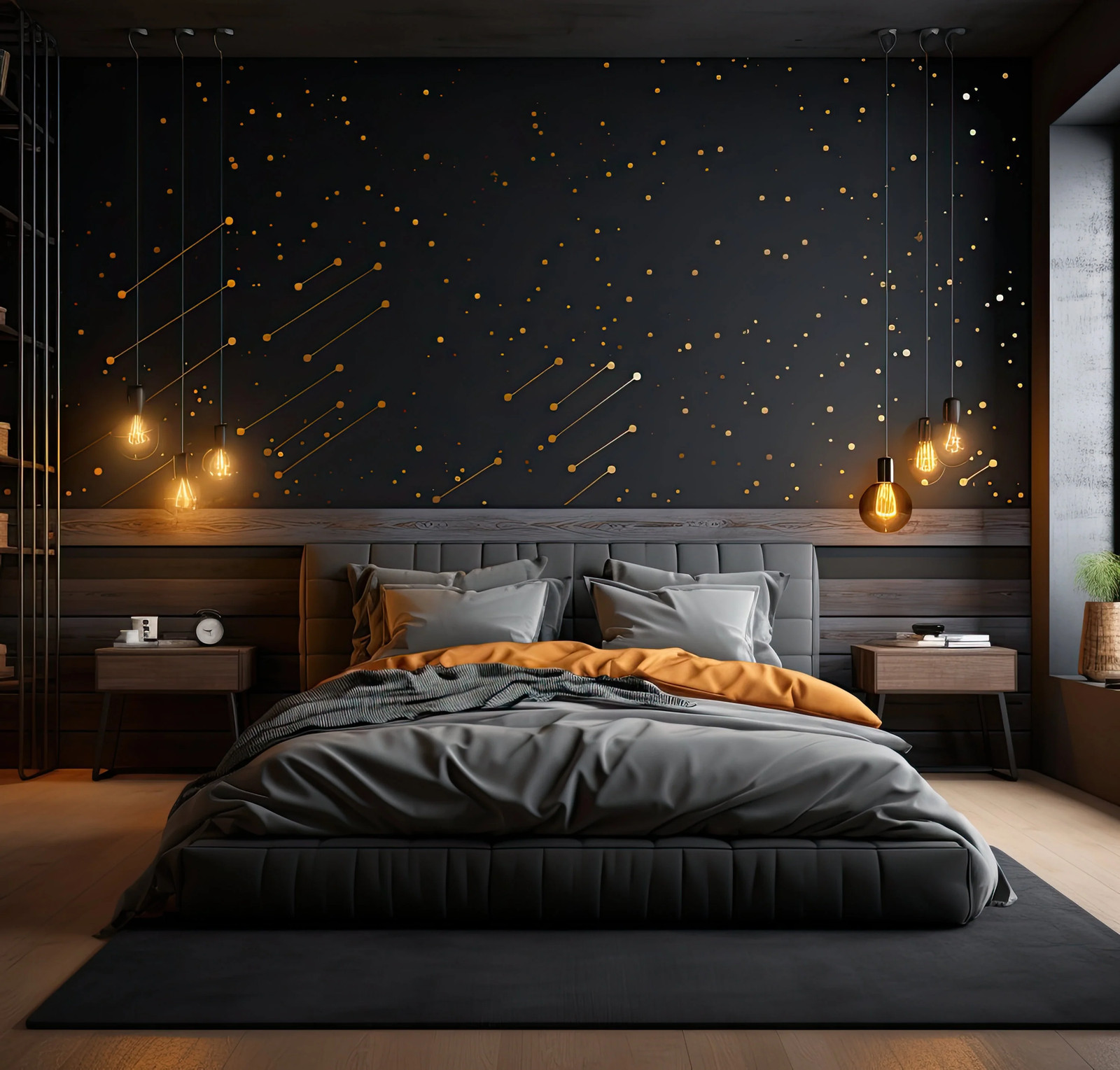 Gold Thin Lines & Circle Dots Stickers – Geometric Peel and Stick Decals for