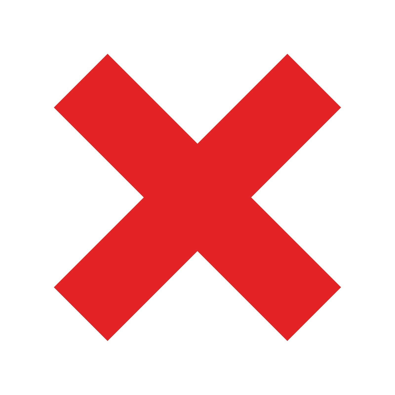 X symbol Decal Window X shape Decal Sticker