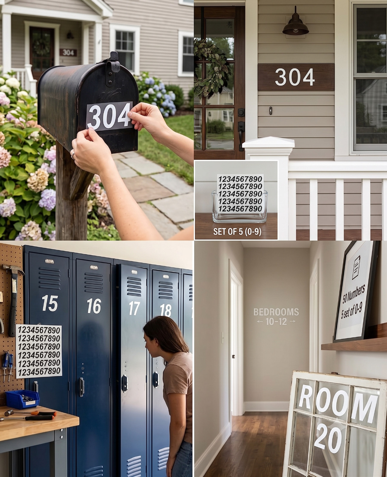 Mailbox Address locker Numbers Decal Vinyl Sticker Window Door Wall Sign Decals