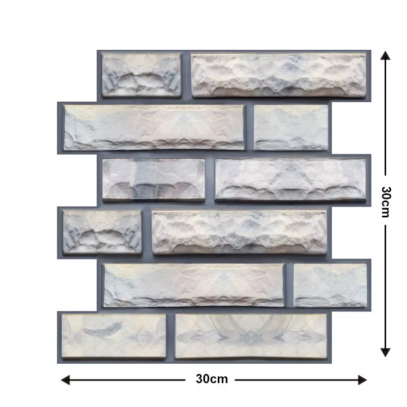 5/10Pcs Self Adhesive Waterproof 3D Wall Panels, Brick Wallpaper, Retro Sticker