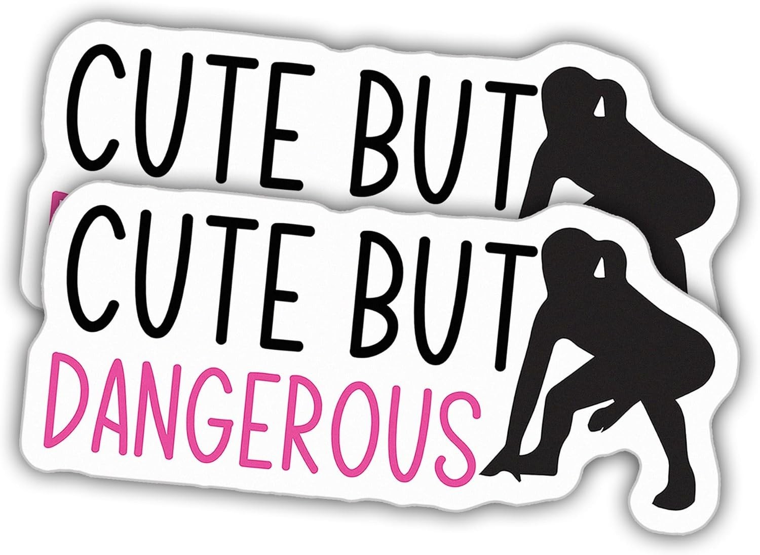Cute But Dangerous Sticker – Wrestling Girl Power – Wrestling Decal Size 3″