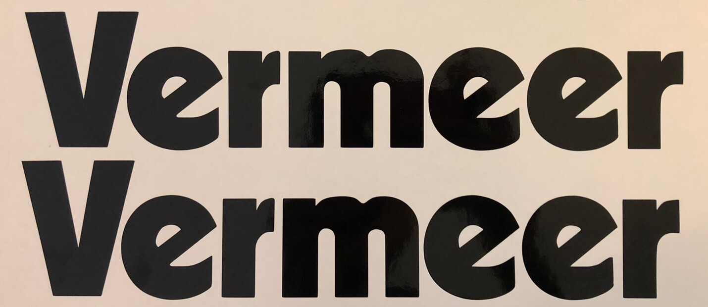 Vermeer Vinyl Decal 8” Sticker (Set of 2) Black Wood Chipper Equipment Loader