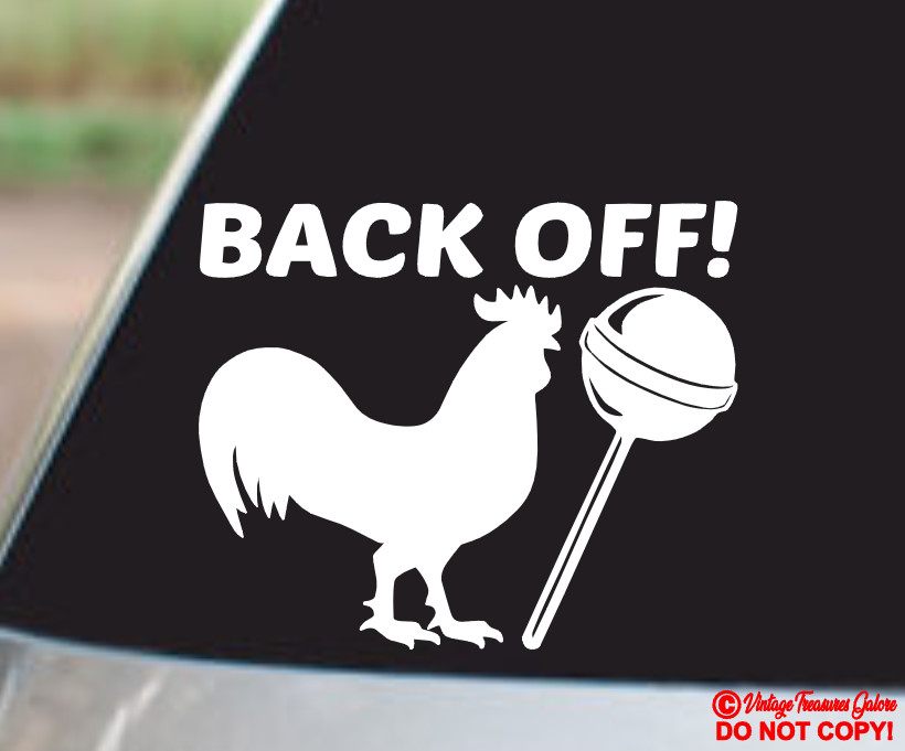 BACK OFF C0CK SUCKER! Vinyl Decal Sticker Car Window Wall Bumper FUNNY JDM LOL