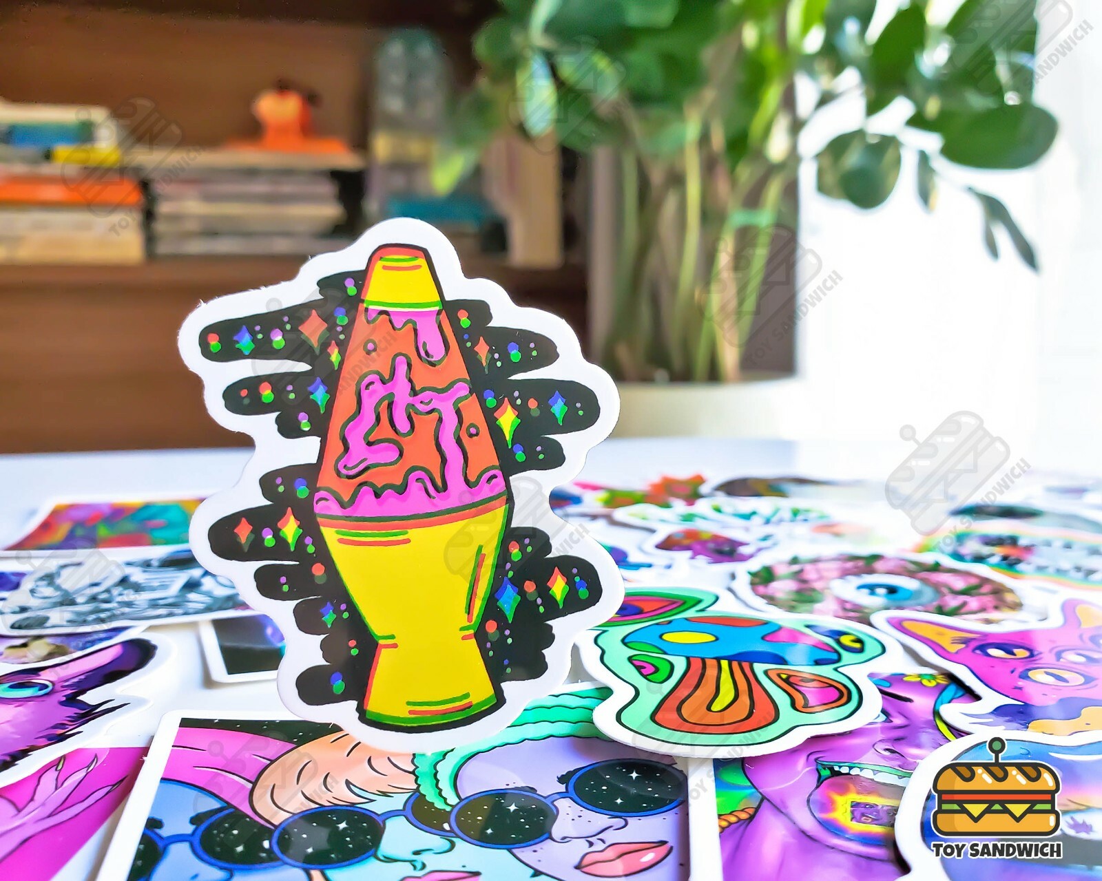 50 pcs “Psychedelic” Sticker Pack Abstract Rainbow Smoking Hippie Trippy Decals