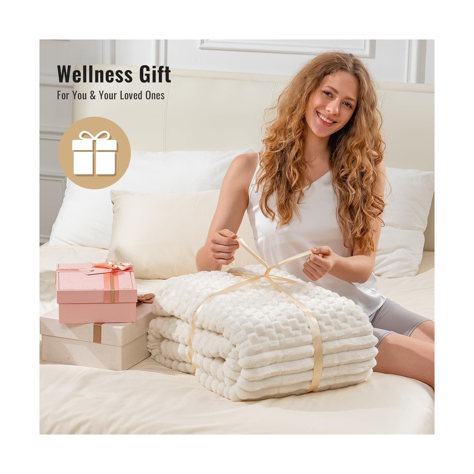 Uttermara Fleece Weighted Blanket for Adults Queen Size 15lbs, … USA FAST SHIP