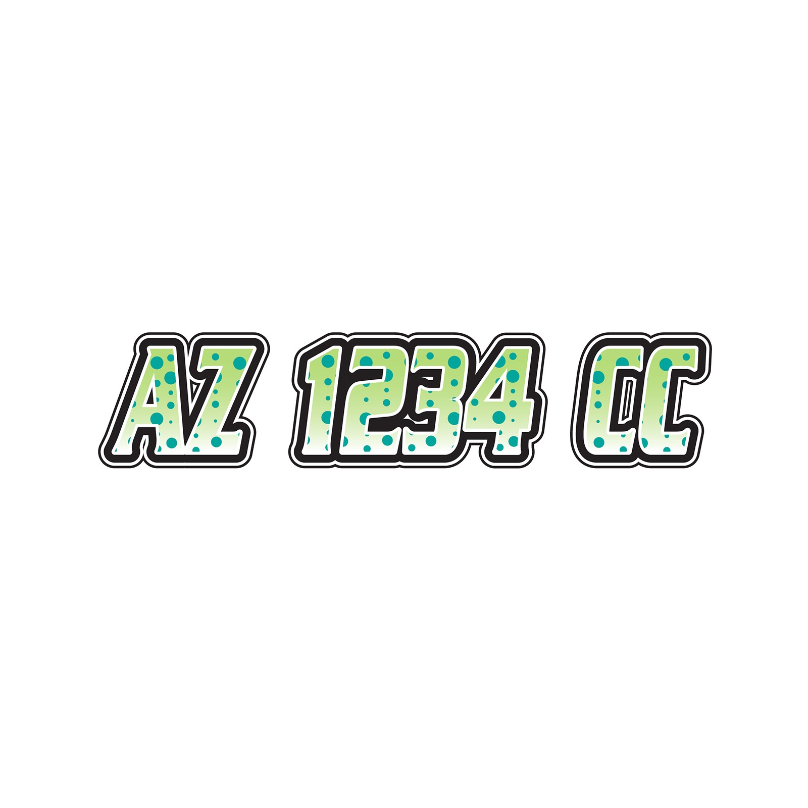 3 inch 2x Watercraft Number Custom Boat Registration Stickers3 inch Dot