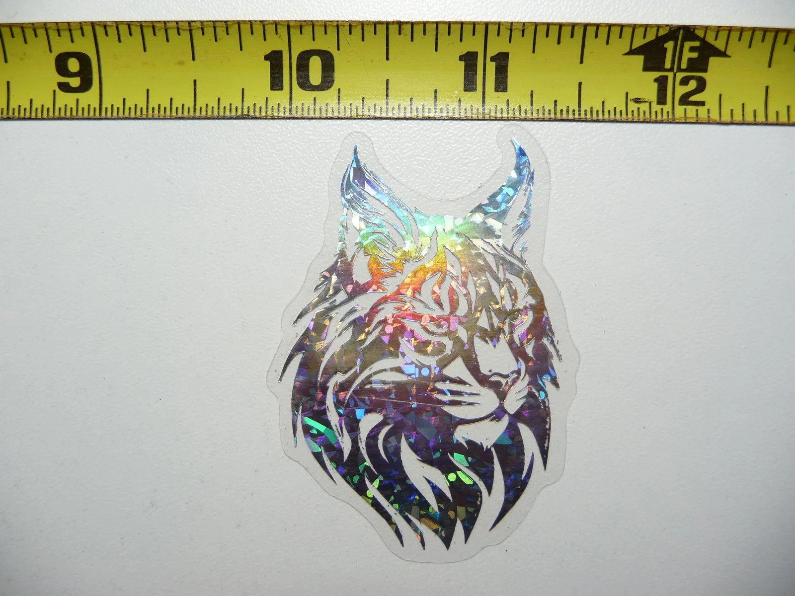 LYNX MANX CAT HOLOGRAPHIC SMALL STICKER DECAL ZOO ANIMAL WILDLIFE SCRAPBOOKING