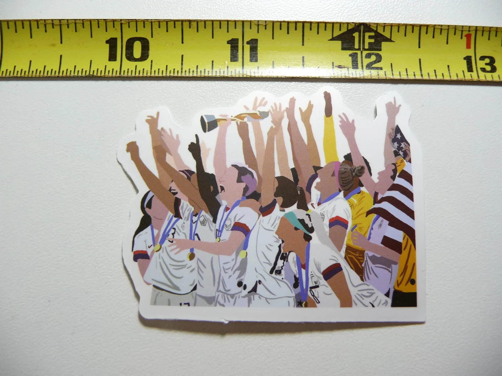 US WOMEN’S SOCCER TROPHY CELEBRATION SMALL STICKER DECAL GAME ATHLETIC SPORT