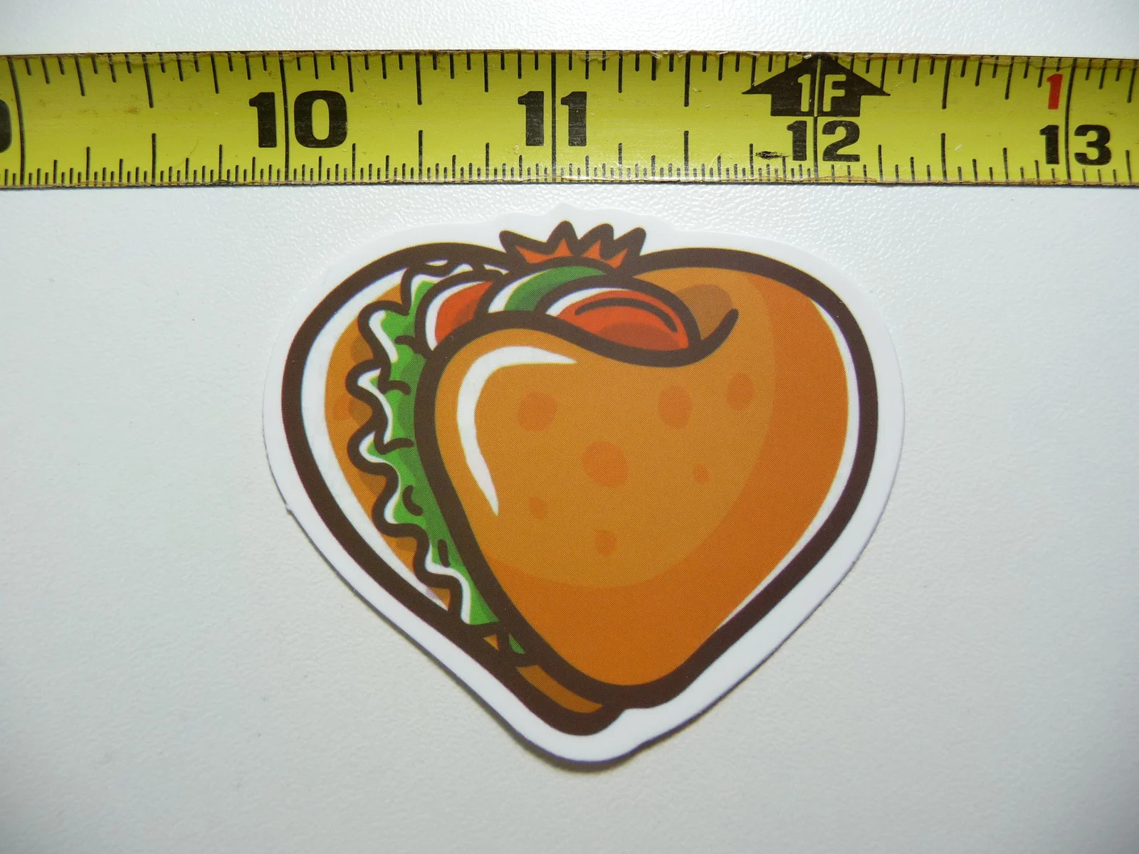 MEXICAN FOOD HEART TACO SMALL STICKER DECAL MEXICO SOUTHWESTERN FUNNY