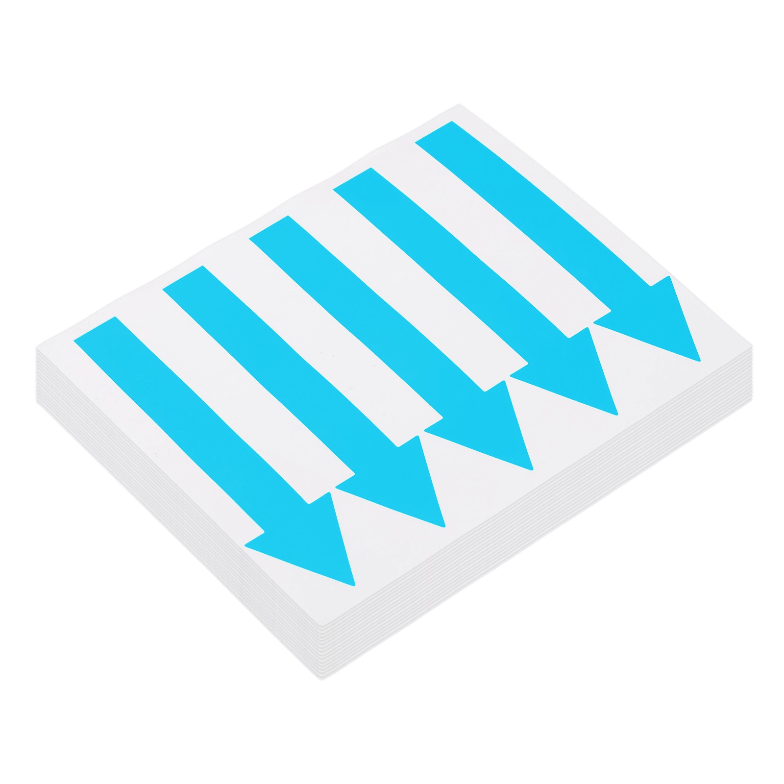 Arrow Sticker, (5×1.2 Inch, Sky Blue) (80 Pcs), Waterproof Arrow Sign Sticker