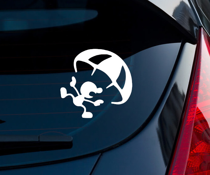 Game & Watch Up-B Smash Bros Indoor/Outdoor Matte White Vinyl Decal 5.6″x5.4″