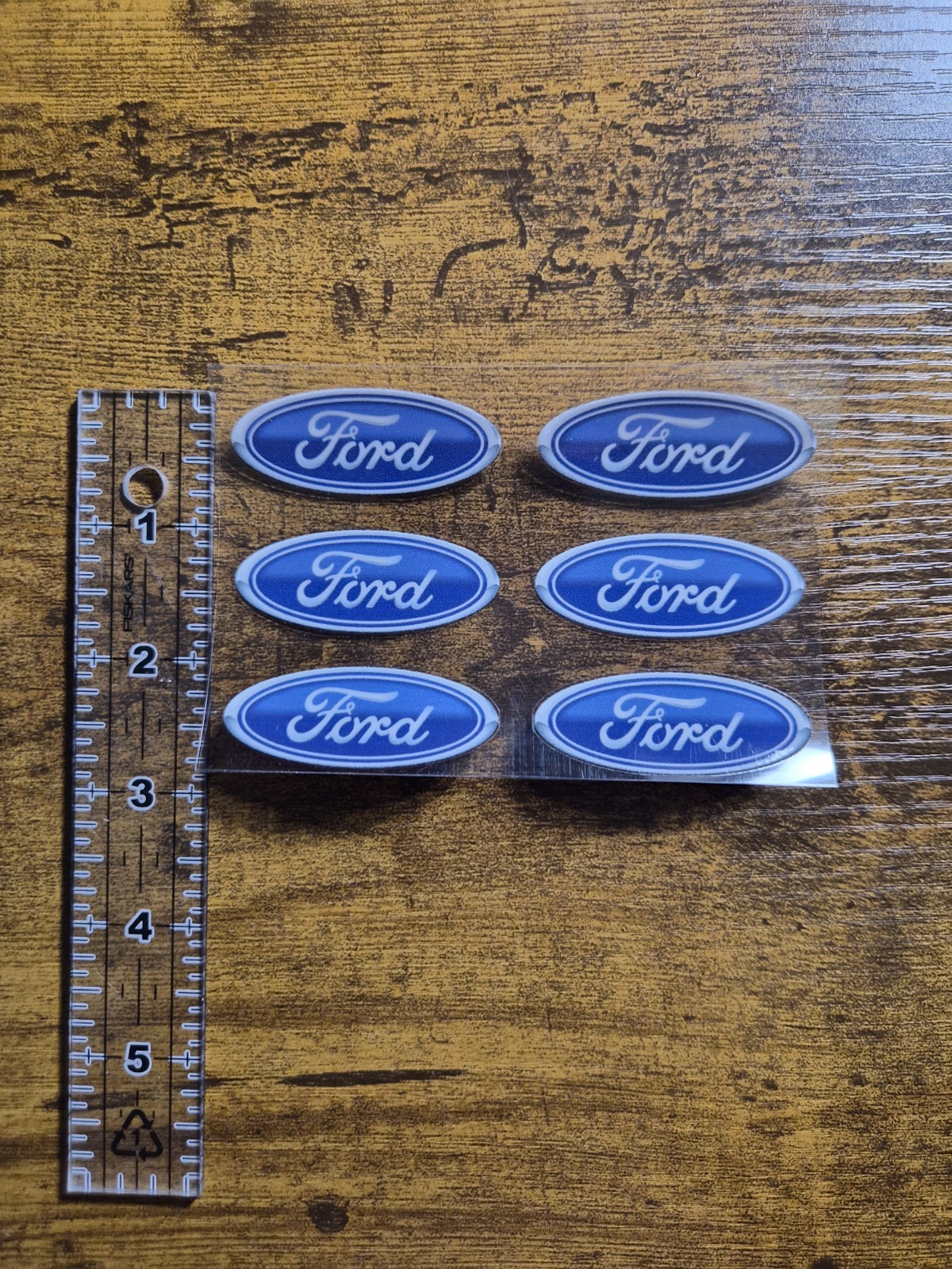 6 pc. FORD LOGO 2″ UV High Quality UVDTF Decal Sticker waterproof USA NOT VINYL