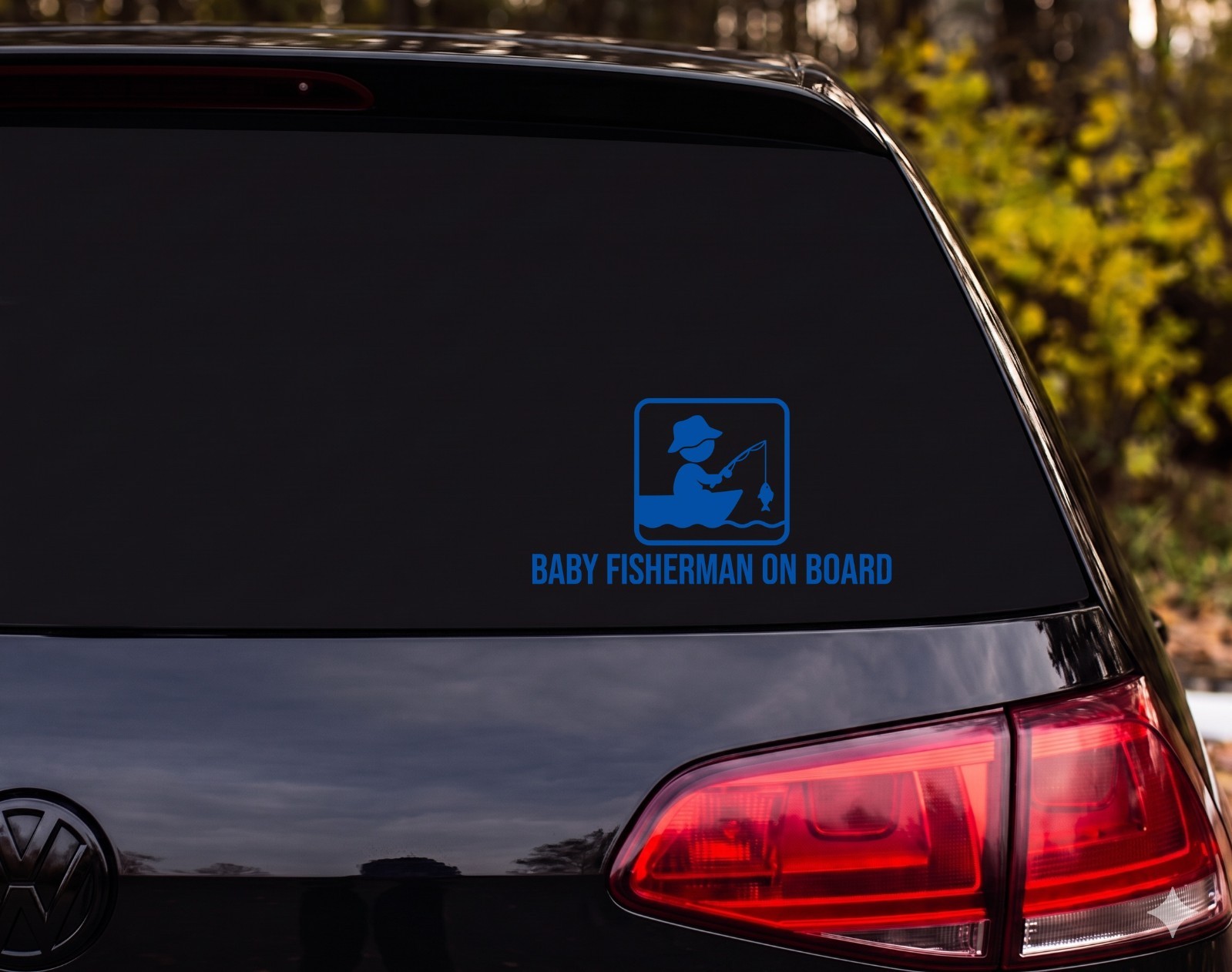 Baby On Board Fisherman Fun Vinyl Decal Sticker Car Window | New Baby Gift