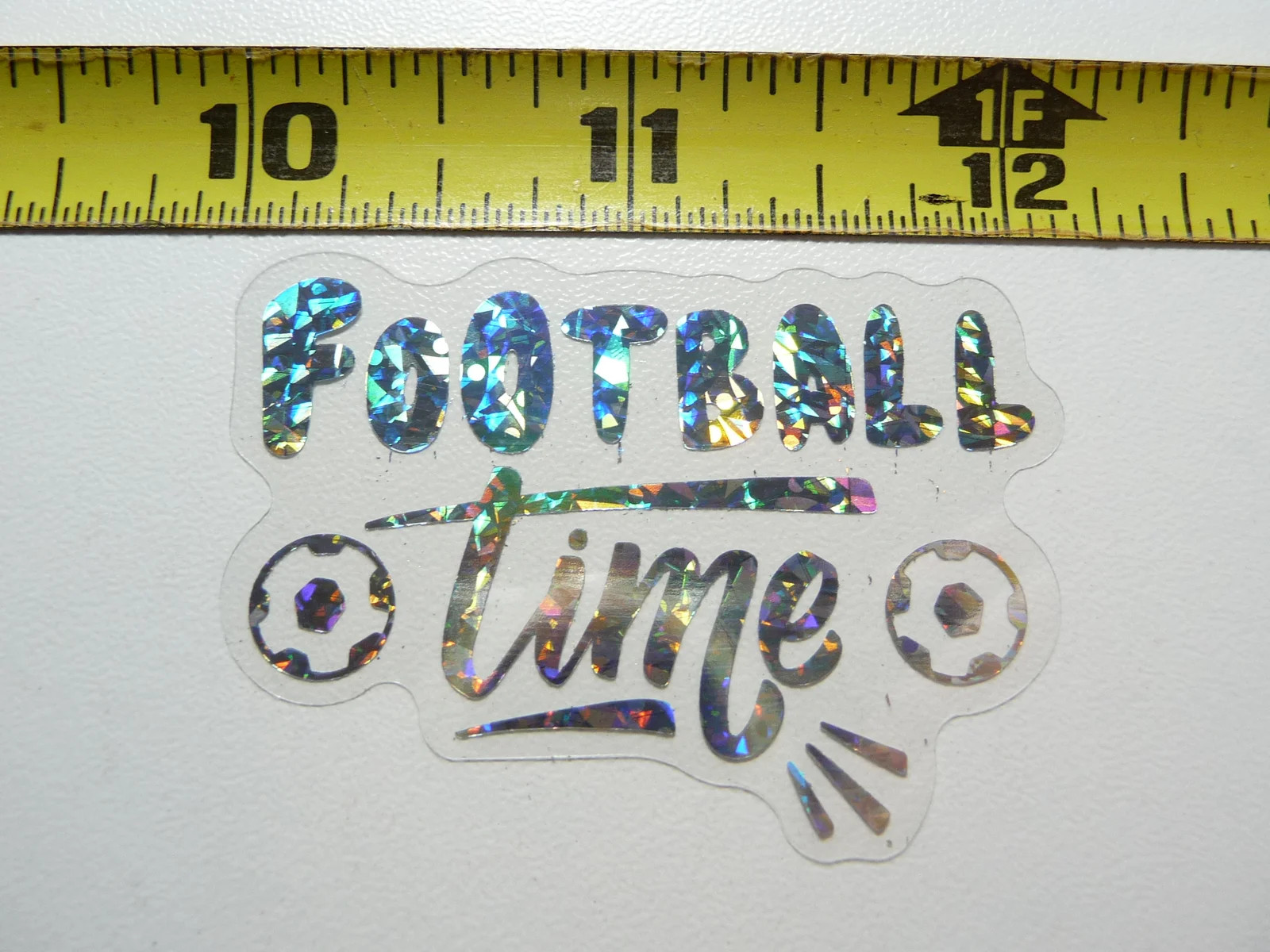 HOLOGRAPHIC SOCCER FUTBOL SMALL STICKER DECAL SPORTS ATHLETICS CONTEST