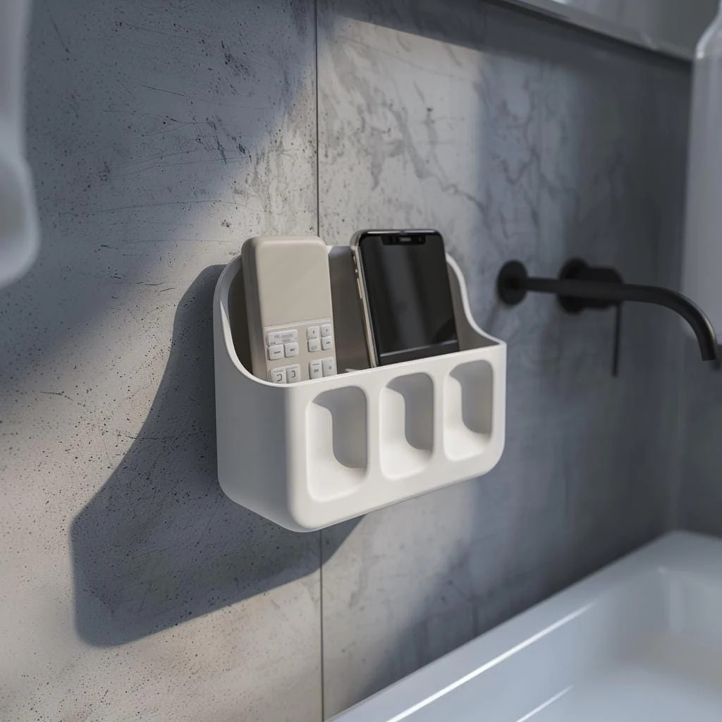 3D Printed Wall Organizer Shelf | Minimal Floating Storage Caddy | Modern
