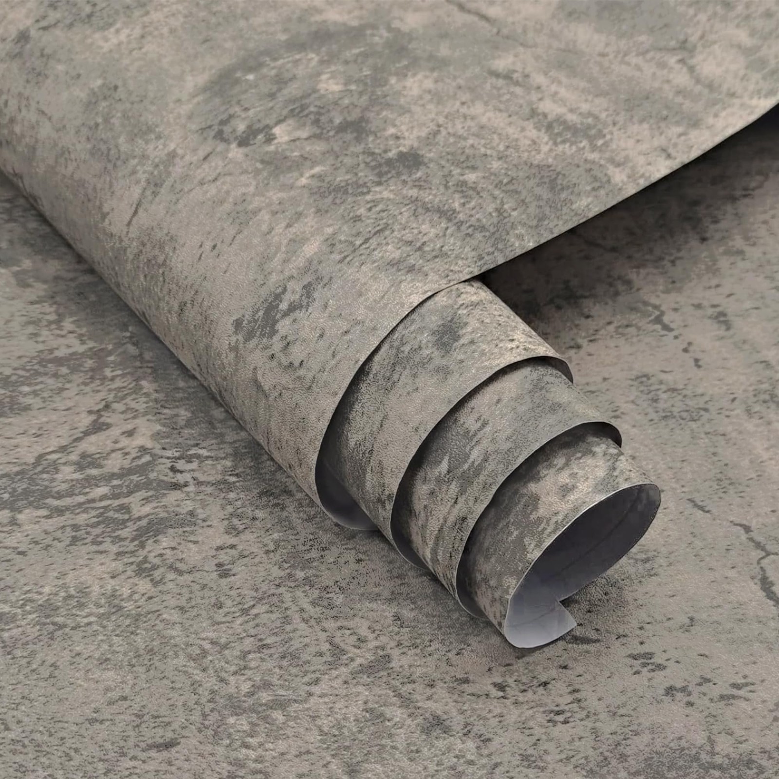 3yecao 31″×354″ Extra Thicker Light Brown Grey Concrete Contact Paper Gray Co…