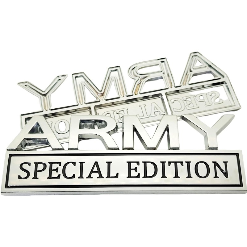 2pk Army Special Edition Emblems 3D Badge Decal Car Display Truck SUV Stickers