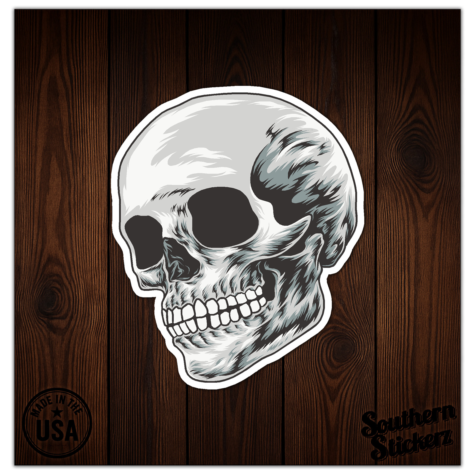 Skull Human – Vinyl Decal Sticker – Car Window Laptop – ebn7859
