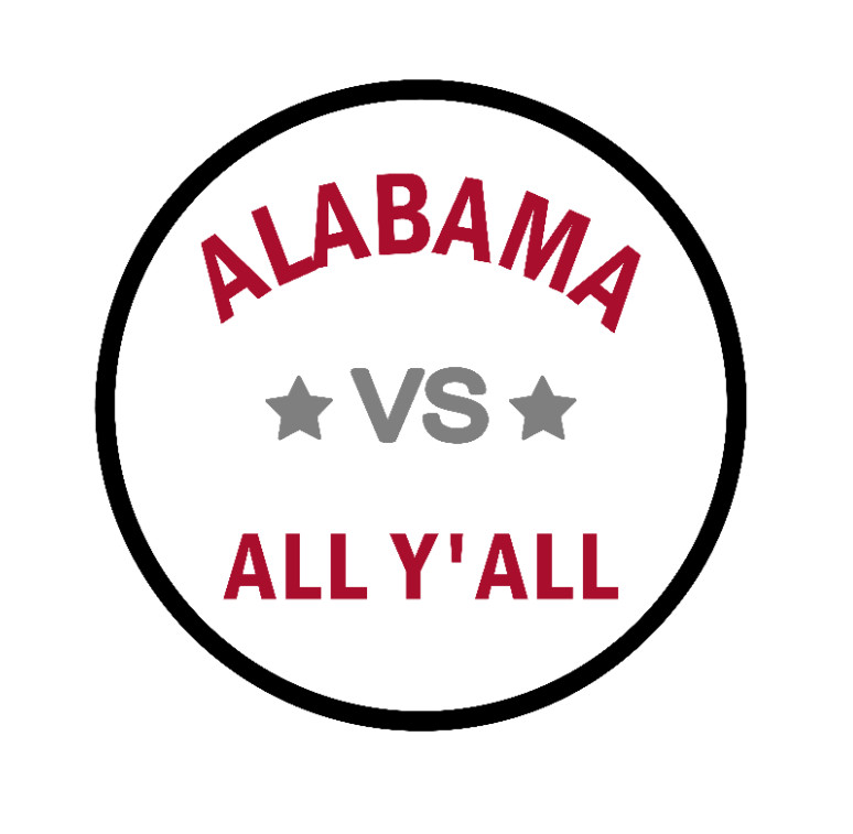 Alabama – VS All Y’all – 4″ Handmade Vinyl Decal Car Truck Laptop Cooler Smoker